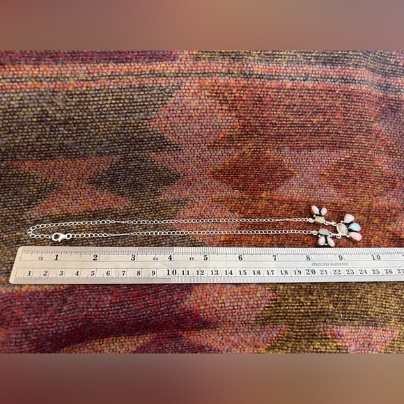 ❤️ Ethiopian Opal, Larimar, Natural Pink Opal 19” Adj Necklace 925 Navajo 14.3gm - Picture 15 of 17